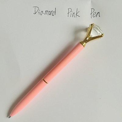 1 pix cu minge cu diamante mari, inel de cristal, pix pentru nuntă, pix din metal, pentru școală, birou, student, examen, semnătură, aprovizionare de papetărie