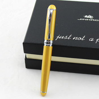 Jinhao 750 злато и сребро 15 цвята Rollerball Pen Висококачествено луксозно офис училище Консумативи за канцеларски материали Цял метал