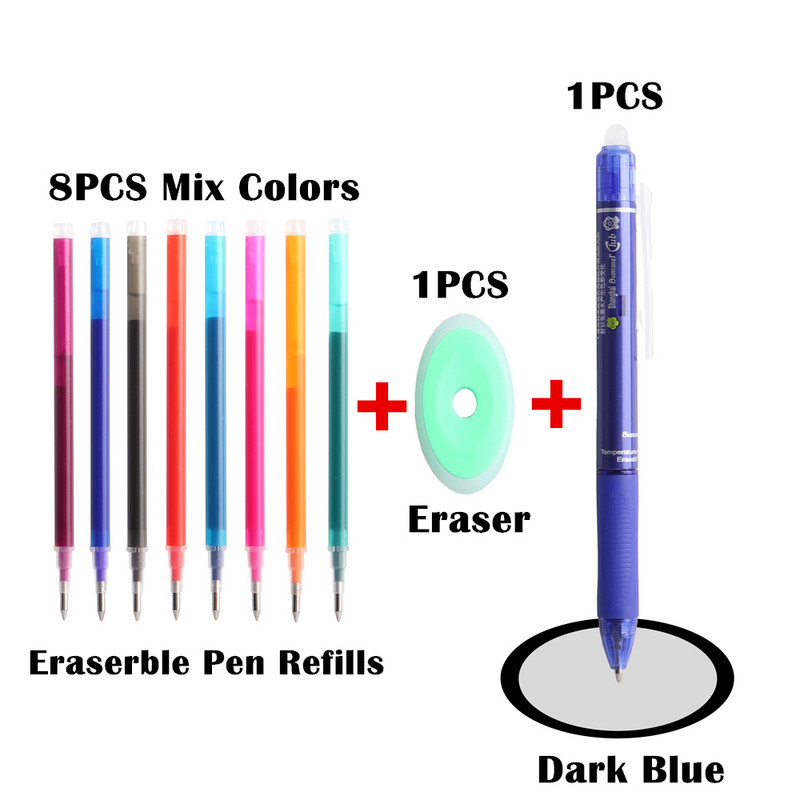 10 ΤΕΜ/Σετ πένας Gel Pen Rubber Hot Erasable Pen Imported Ink Temperature Control Erasable Pen Press Erasable Pens for School Office