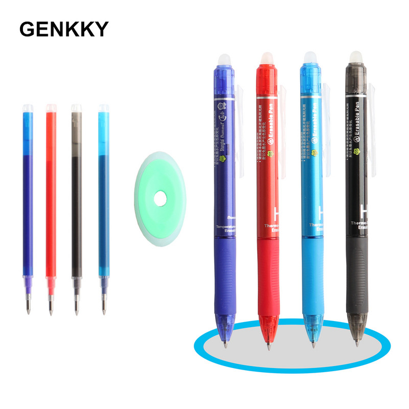 10 ΤΕΜ/Σετ πένας Gel Pen Rubber Hot Erasable Pen Imported Ink Temperature Control Erasable Pen Press Erasable Pens for School Office