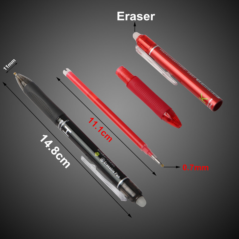 10 ΤΕΜ/Σετ πένας Gel Pen Rubber Hot Erasable Pen Imported Ink Temperature Control Erasable Pen Press Erasable Pens for School Office