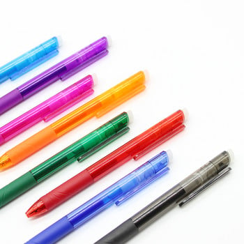 11 бр./лот 0,7 mm Magic Erasable Pen Press Гел писалка Миеща се дръжка Пръчка за пълнене на писалка Синьо/черно мастило Училищни канцеларски материали за писане 8 цвята