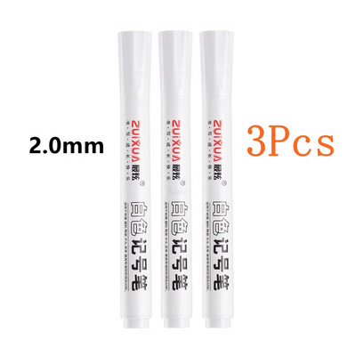 3 tk Creative valge tindiga geelpliiats 0,8 mm peen ots õpilaste kirjatarvete joonistamiseks kunsti kirjutamiseks koolitarvete jaoks