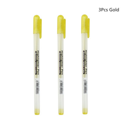 3 tk Creative valge tindiga geelpliiats 0,8 mm peen ots õpilaste kirjatarvete joonistamiseks kunsti kirjutamiseks koolitarvete jaoks