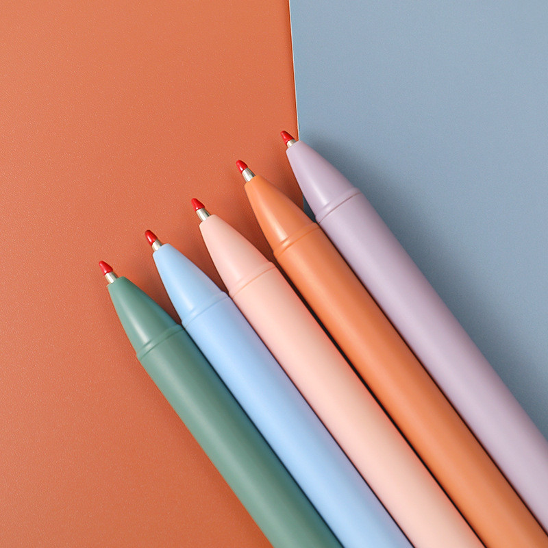 5 bucăți/set creativ, drăguț, simplu, mic, proaspăt, gel, stilou, kawaii, Macaron, stilou neutru, pentru jurnal, pix de papetărie