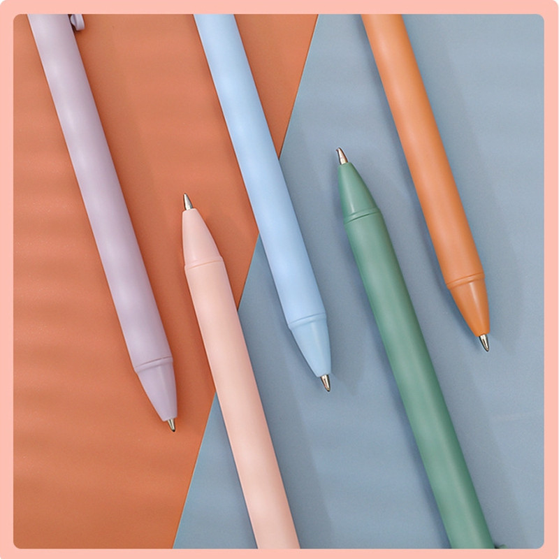5 bucăți/set creativ, drăguț, simplu, mic, proaspăt, gel, stilou, kawaii, Macaron, stilou neutru, pentru jurnal, pix de papetărie