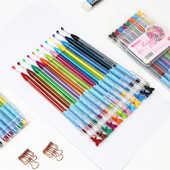 spalvotas gelio rašiklis 0,5 mm juoda raudona mėlyna Spalvingas dienoraščio piešimo rašiklis Linijos žymekliai mokantis rašyti raštinės reikmenis