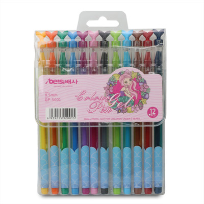 spalvotas gelio rašiklis 0,5 mm juoda raudona mėlyna Spalvingas dienoraščio piešimo rašiklis Linijos žymekliai mokantis rašyti raštinės reikmenis