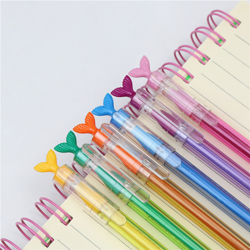 spalvotas gelio rašiklis 0,5 mm juoda raudona mėlyna Spalvingas dienoraščio piešimo rašiklis Linijos žymekliai mokantis rašyti raštinės reikmenis