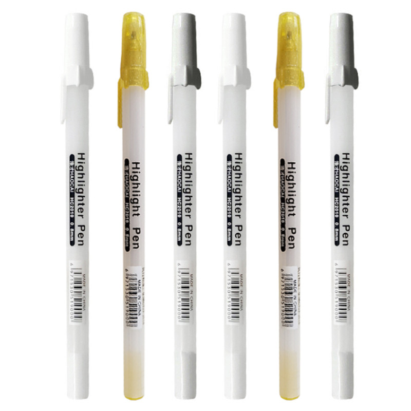 Haile 12 buc./set pix gel alb, vopsea de evidențiere, pix marker alb, 0,8 mm, vârf fin, tijă de reumplere pentru studenți, desen, articole de scris