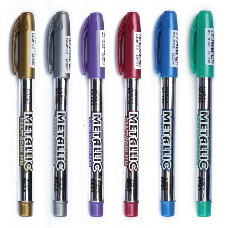 2 bucăți pixuri de marcare colorate pentru vopsea, metal, Sharpie, aur și argint, 1,5 mm, rechizite pentru studenți, pix pentru artizanat, pictură artistică