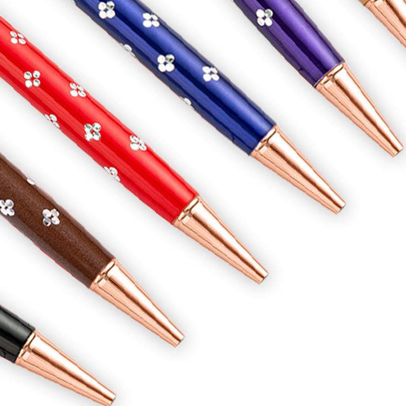 Nova DIY kemijska olovka s praznom tubom, samopuneća zlatna folija, uljna kristalna olovka za poklon, metalna olovka s cvijećem, školski uredski pribor