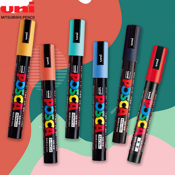 1τεμ UNI POSCA Μαρκαδόρος PC-3M POP Poster Graffiti Marker Αδιάβροχο Φοιτητικό Είδη Γραφείου Ζωγραφική Τέχνη Χαρτικά 31 Χρώματα