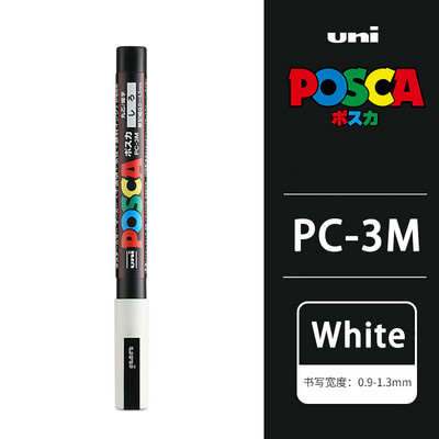 1 vnt UNI POSCA žymeklio rašiklis PC-3M POP plakatas Grafiti žymeklis vandeniui atsparus studentų biuro reikmenys tapybos meno raštinės reikmenys 31 spalva