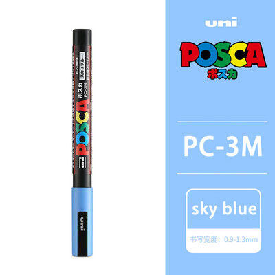 1 vnt UNI POSCA žymeklio rašiklis PC-3M POP plakatas Grafiti žymeklis vandeniui atsparus studentų biuro reikmenys tapybos meno raštinės reikmenys 31 spalva