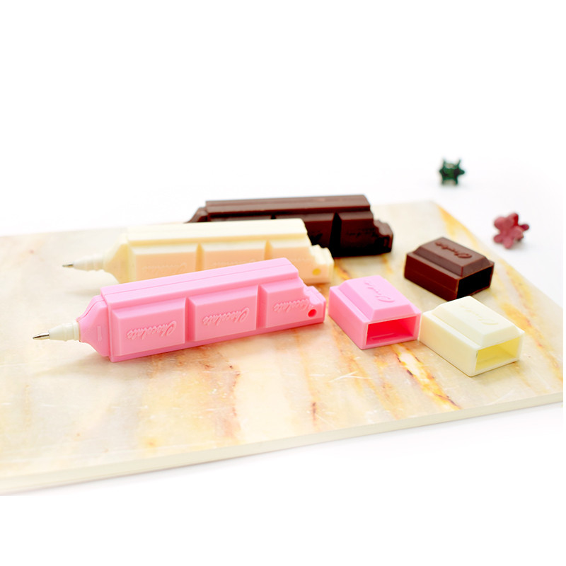 2Pcs Funny Novetly Chocolate Design Kemijske olovke Modne kemijske olovke za djevojčice i dječake Materijal kemijske olovke Escolar Bolis Escolares Školski pribor