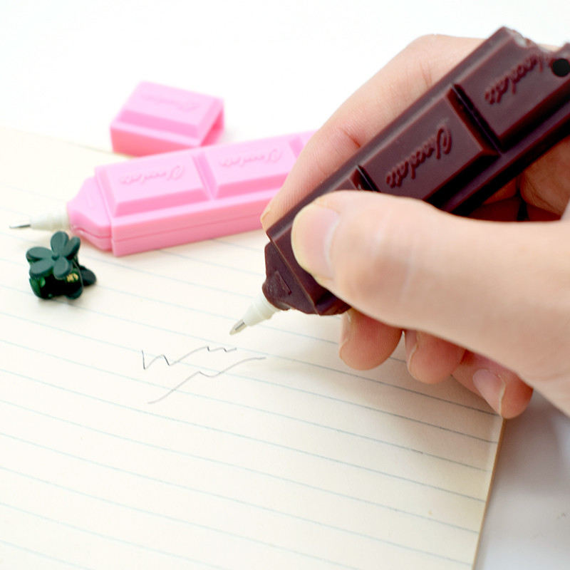 2Pcs Funny Novetly Chocolate Design Kemijske olovke Modne kemijske olovke za djevojčice i dječake Materijal kemijske olovke Escolar Bolis Escolares Školski pribor