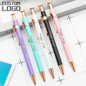 Lasersko graviranje Metalna kemijska olovka Višebojna olovka s potpisom Prilagodljivi logotip Uredski pribor Poklon olovka za studente