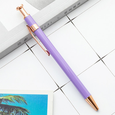 Lasersko graviranje Metalna kemijska olovka Višebojna olovka s potpisom Prilagodljivi logotip Uredski pribor Poklon olovka za studente