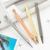 Metāla augstas kvalitātes misiņa lodīšu pildspalvas Jaunas presē vītņotas vara lodīšu pildspalvas Radošas studentu dāvanas Gēla pildspalvas biroja piederumi