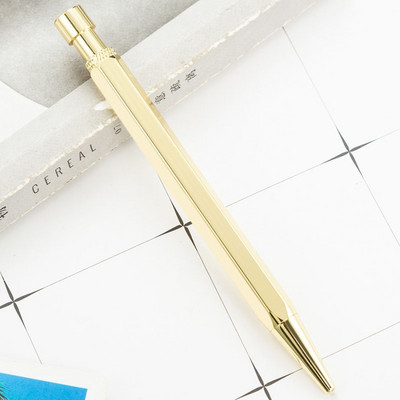 Metāla augstas kvalitātes misiņa lodīšu pildspalvas Jaunas presē vītņotas vara lodīšu pildspalvas Radošas studentu dāvanas Gēla pildspalvas biroja piederumi