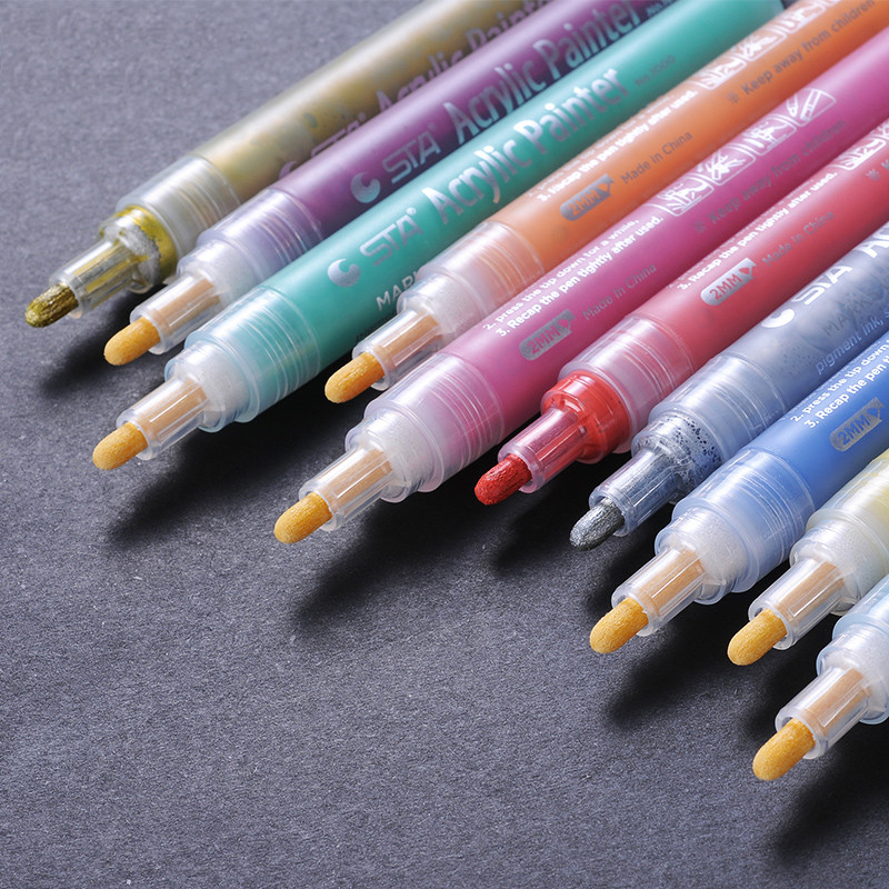 1kom akrilna boja Umjetnička flomaster olovka s pigmentnom tintom na bazi vode za kameno staklo porculanska šalica slikanje na drvenoj tkanini crtanje