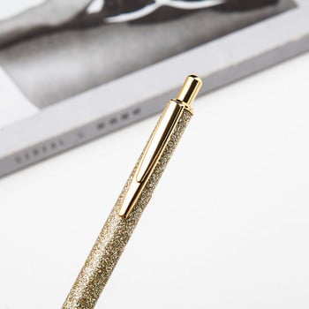 Στυλό Kawaii Gold Powder Metal Ball Pen With Refill Magical Pen School Supplies Fashion Schools Girls Gift Awards