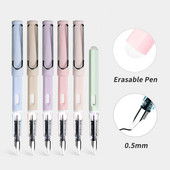 Sada náplní do gélového pera s vymazateľnou rukoväťou 0,5 mm, umývateľná rukoväť, vymazateľné plniace pero pre školské písacie potreby, kawaii papiernictvo