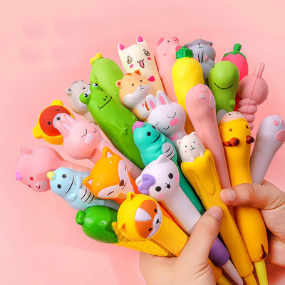 Squishy Kawaii Slatke gel olovke Stres Fidget Pjena Vrti Cool Funny Ballpoint Školski uredski pribor Pisanje Djevojka Poklon Stvari
