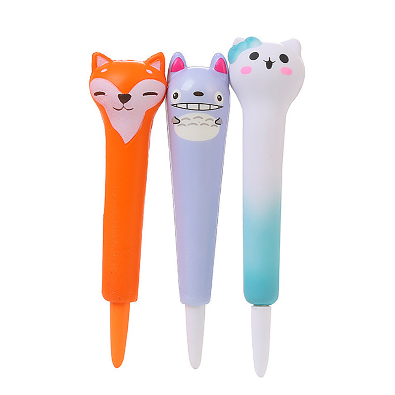 Squishy Kawaii Slatke gel olovke Stres Fidget Pjena Vrti Cool Funny Ballpoint Školski uredski pribor Pisanje Djevojka Poklon Stvari