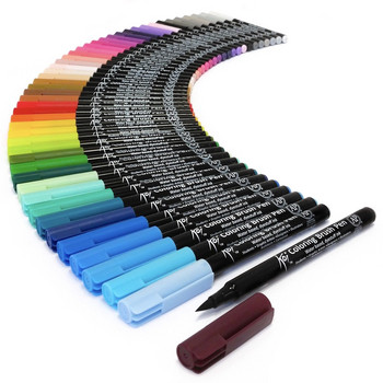 Химикалки с четка Sakura Koi, меки маркери, химикалки с надпис, Япония, 49 цвята