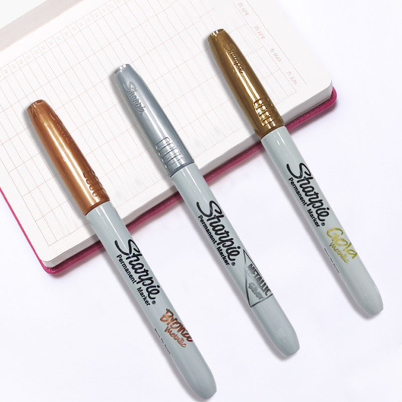 NOVO Zlato Srebrni Markeri Pen Sharpie Metalik Vodootporni Trajni rukotvorini za Drvo Plastika Metal Staklo Boja Pisaći pribor