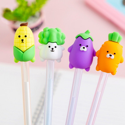 4-dijelni Lytwtw`s korejski pribor Slatko povrće Školski uredski pribor Kawaii ručka za darove Kreativna gel olovka od mrkve i patlidžana