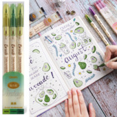 3 komada retro kista u boji set markera s dvostranim finim linerom Tinta na bazi vode koja se može miješati akvarelnom umjetničkom bojom za crtanje F133