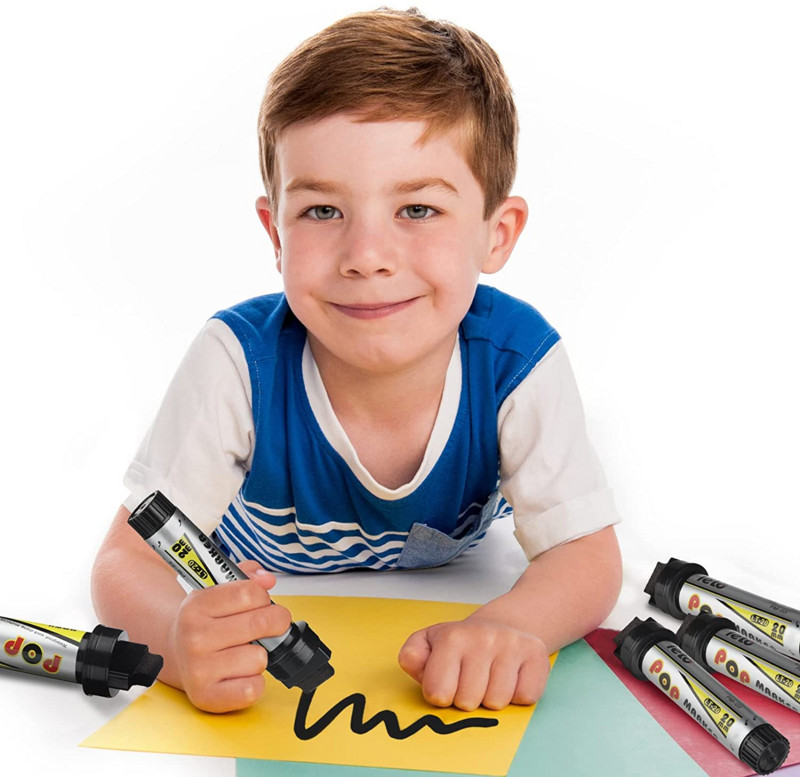 12 színű széles fejű olajos ecset tollkészlet Művészi jelölő vázlatos graffiti markerek manga rajziskolához irodai művészeti kellékek