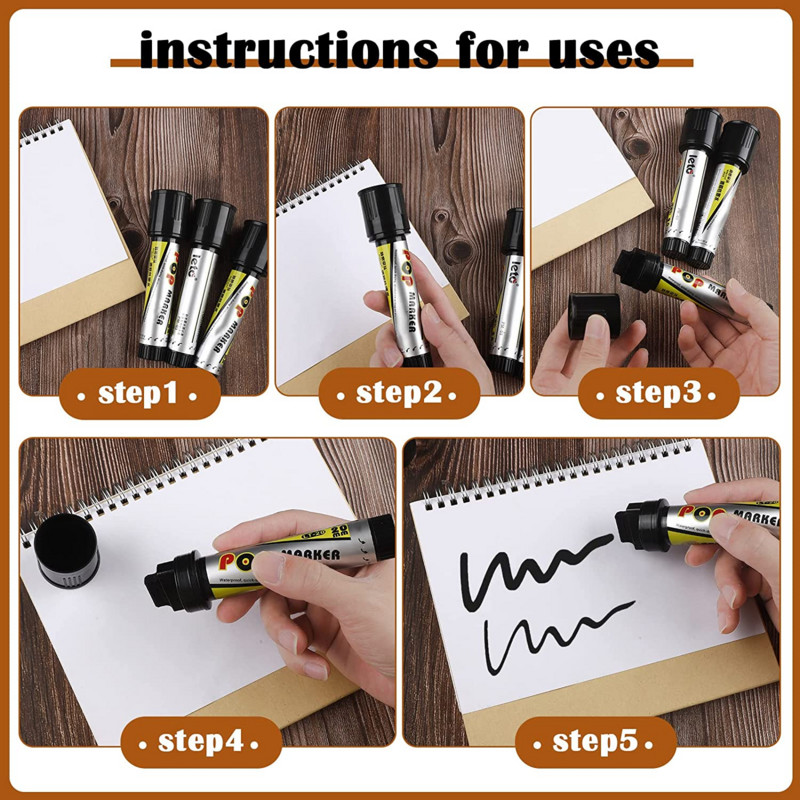 12 színű széles fejű olajos ecset tollkészlet Művészi jelölő vázlatos graffiti markerek manga rajziskolához irodai művészeti kellékek