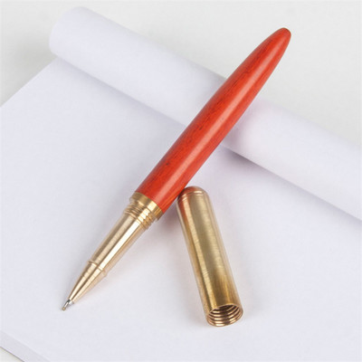 Metal nou de înaltă calitate, lemn de santal roșu, abanos, aripă de pui, cadou luxos de cupru, stilou, papetărie, articole de birou