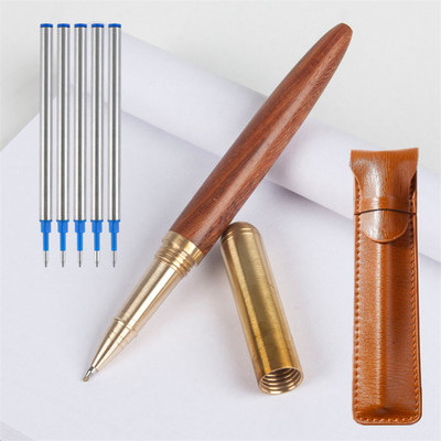 Metal nou de înaltă calitate, lemn de santal roșu, abanos, aripă de pui, cadou luxos de cupru, stilou, papetărie, articole de birou