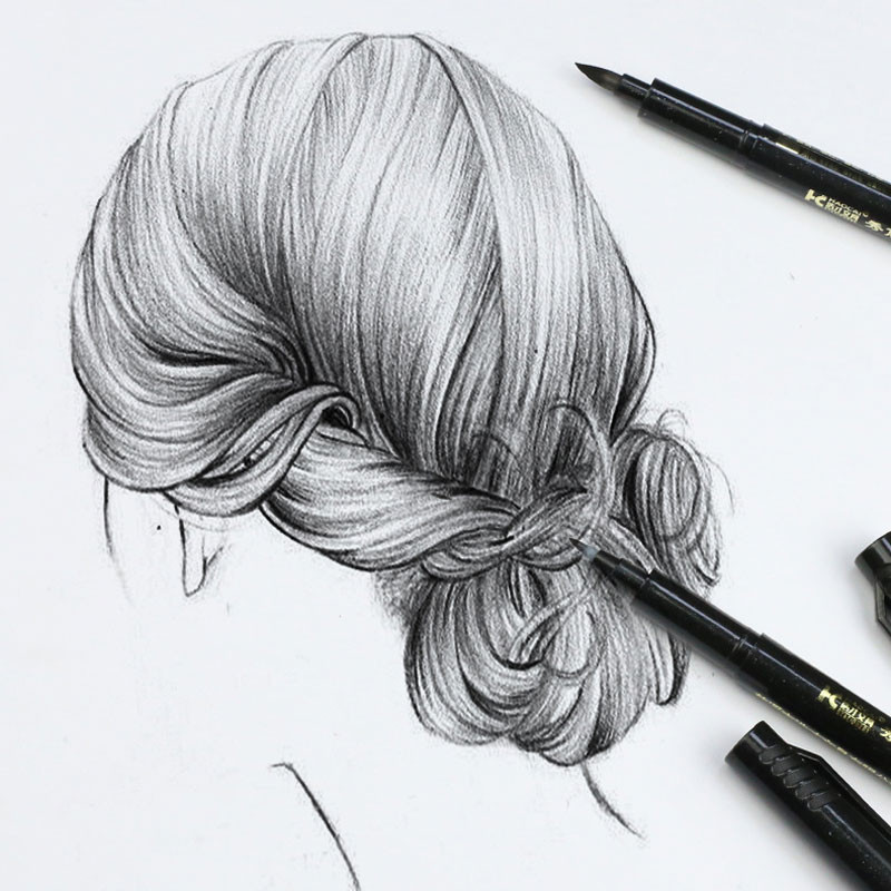 6kom Set kaligrafskih olovki s natpisom Ruka Crtanje Pisanje Potpis Učenje Ekstra fini kist Markeri Likovni pribor Školski pribor