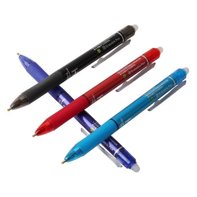 4PCS Gel olovka Gumena olovka za brisanje Uvezena olovka za kontrolu temperature tinte Izbrisiva olovka Plavo-crna Pritisnite Izbrisive olovke za školski ured