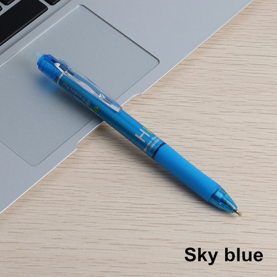 4 vnt. gelio rašiklis, guminis, ištrinamas rašiklis, importuotas rašalo temperatūros reguliatorius, trinamas rašiklis Mėlynos-juodos spalvos, nutrinami rašikliai mokyklos biurui