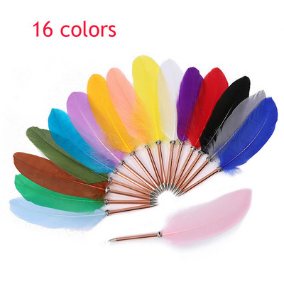 Europe Retro Feather στυλό Δημιουργική γραφική ύλη Βραβείο γραφής μαθητή Διαφημιστικά δώρα Προμήθειες στυλό υπογραφής γραφείου
