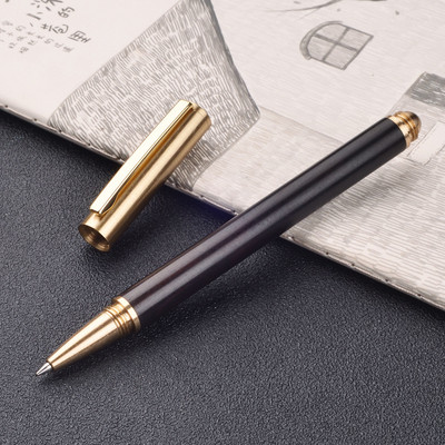 Vintage koka korpusa lodīšu pildspalva Misiņa lodīšu rullīšu pildspalva Metāla vāciņš Lodīšu pildspalva Kancelejas preces Skolas Biznesa Dāvanas Izejmateriāli Piegāde