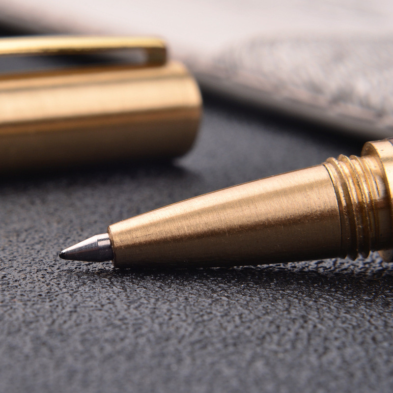 Vintage koka korpusa lodīšu pildspalva Misiņa lodīšu rullīšu pildspalva Metāla vāciņš Lodīšu pildspalva Kancelejas preces Skolas Biznesa Dāvanas Izejmateriāli Piegāde