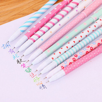 10 бр./лот Сладки фламинго гел химикалки Kawaii 0,38 mm 10 цвята Писалка с подпис за писане на ученически пособия escolar