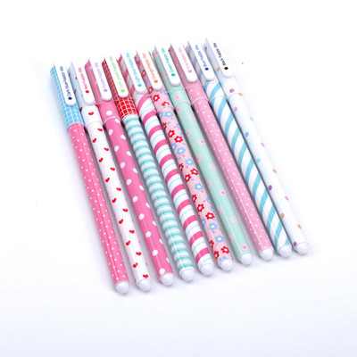 10 бр./лот Сладки фламинго гел химикалки Kawaii 0,38 mm 10 цвята Писалка с подпис за писане на ученически пособия escolar