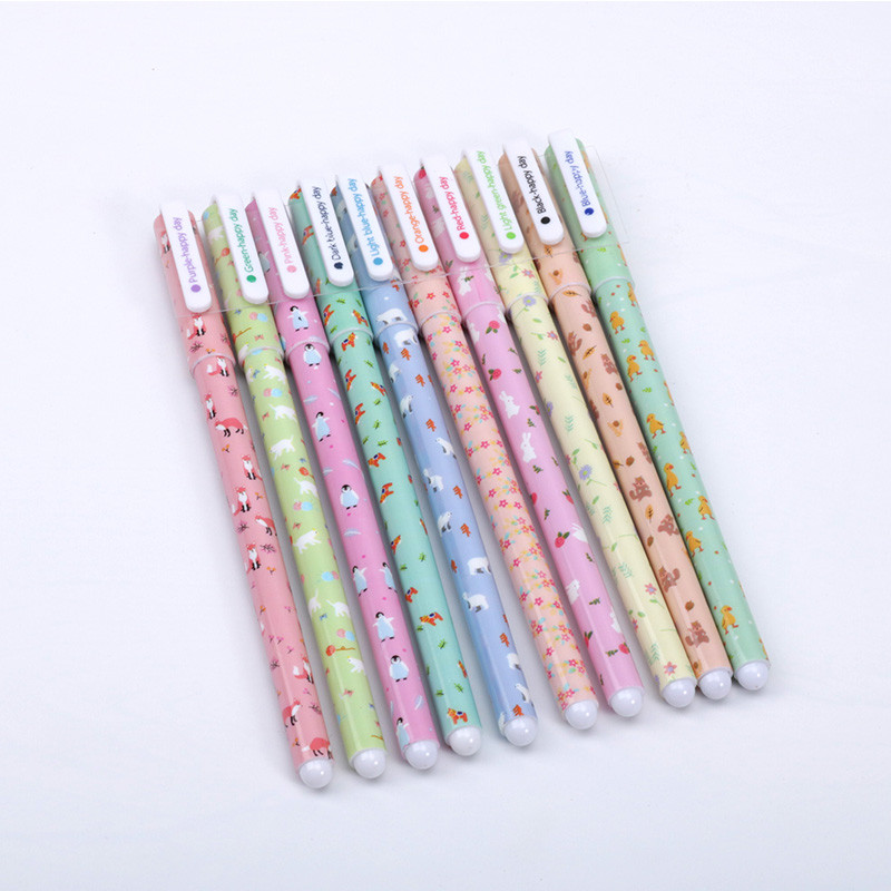 10 kom/lot Cute Flamingo gel olovke Kawaii 0,38 mm 10 boja Olovka s potpisom za pisanje školski pribor escolar