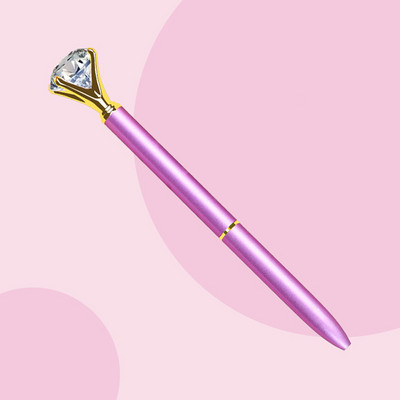 2 kom. velika dijamantna kristalna kemijska olovka Studentski pribor Uredski poslovni darovi Kemijska olovka s perom od kamenčića 1,0 mm