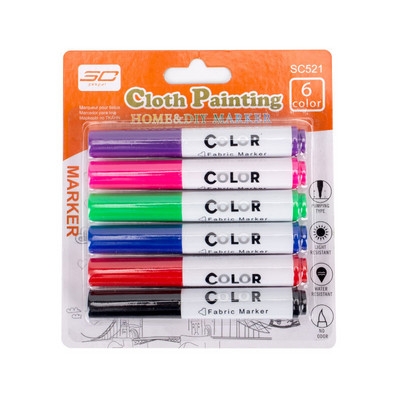 6/8/12 Vodootporna trajna tkanina u boji Tekstilna olovka za majice Obuća Odjeća Drvo Kamen Umjetnost Grafiti Crtanje Slika