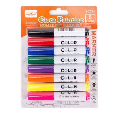 6/8/12 Vodootporna trajna tkanina u boji Tekstilna olovka za majice Obuća Odjeća Drvo Kamen Umjetnost Grafiti Crtanje Slika